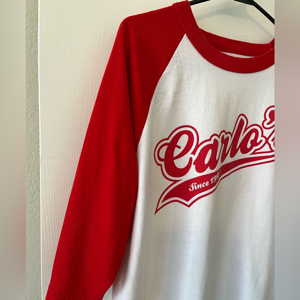 Red and White Kids Raglan Shirt - Picture 4 of 9